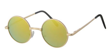 Round sunglasses in metal for children 5-8 years - Gold Orange